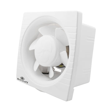 Royalry 8-Inch White Ventilation Fan – High-Speed Motor, Powerful Airflow & Low-Noise Operation for Kitchens, Bathrooms & Offices