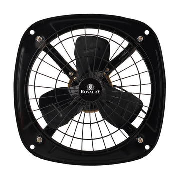 Royalry 9-Inch Black Exhaust Fan – Heavy-Duty Air Circulation, High-Speed Motor & Sleek Modern Finish