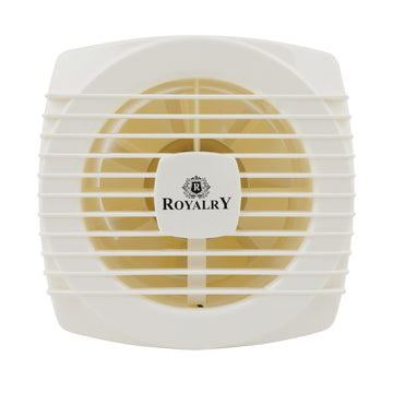 Royalry 6-Inch Ivory Axial Ventilation Fan – Elegant Design, High Airflow & Silent Operation for Kitchens, Bathrooms & Compact Rooms