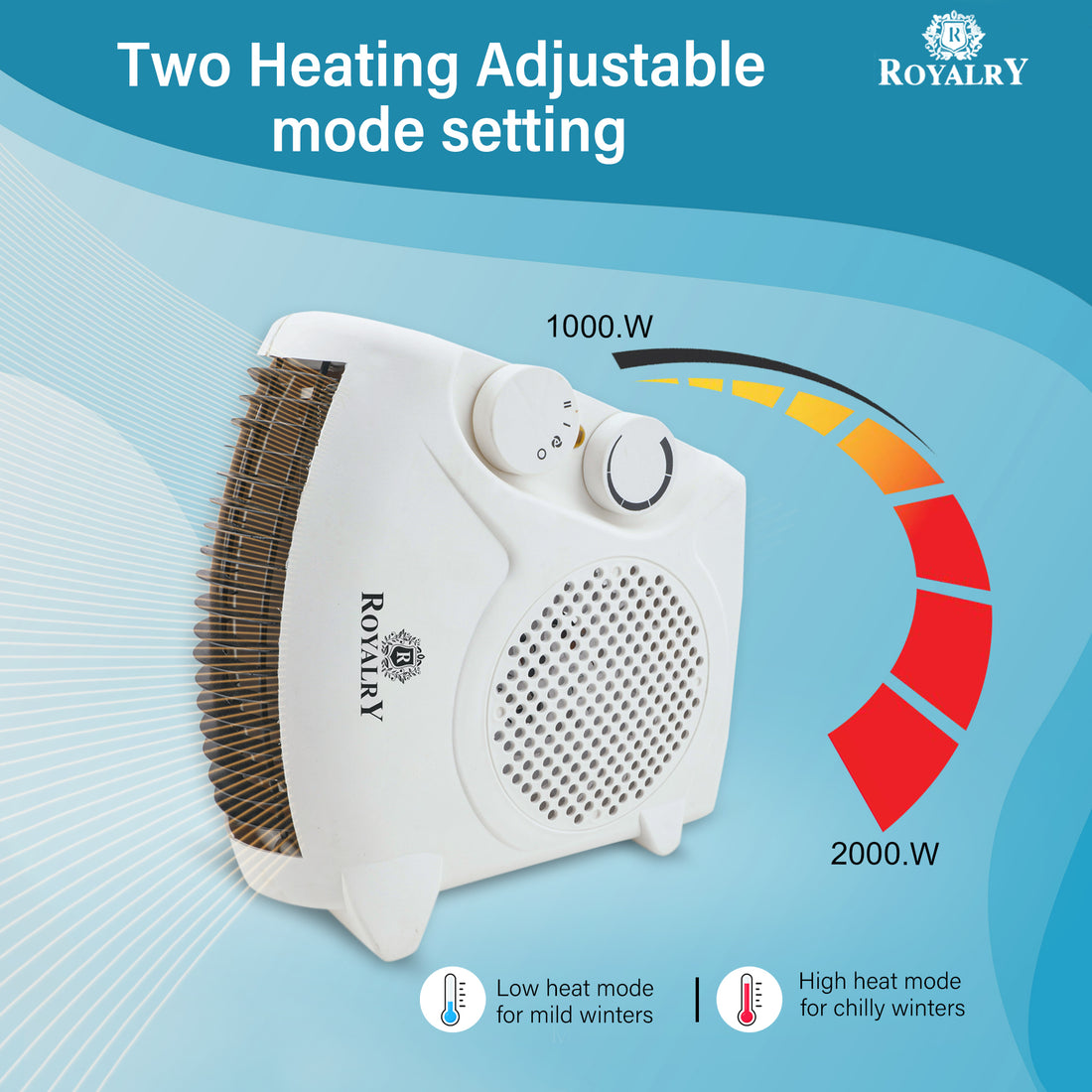 Royalry Mini Room Heater 1200W — Energy Efficient Winter Heating Solution