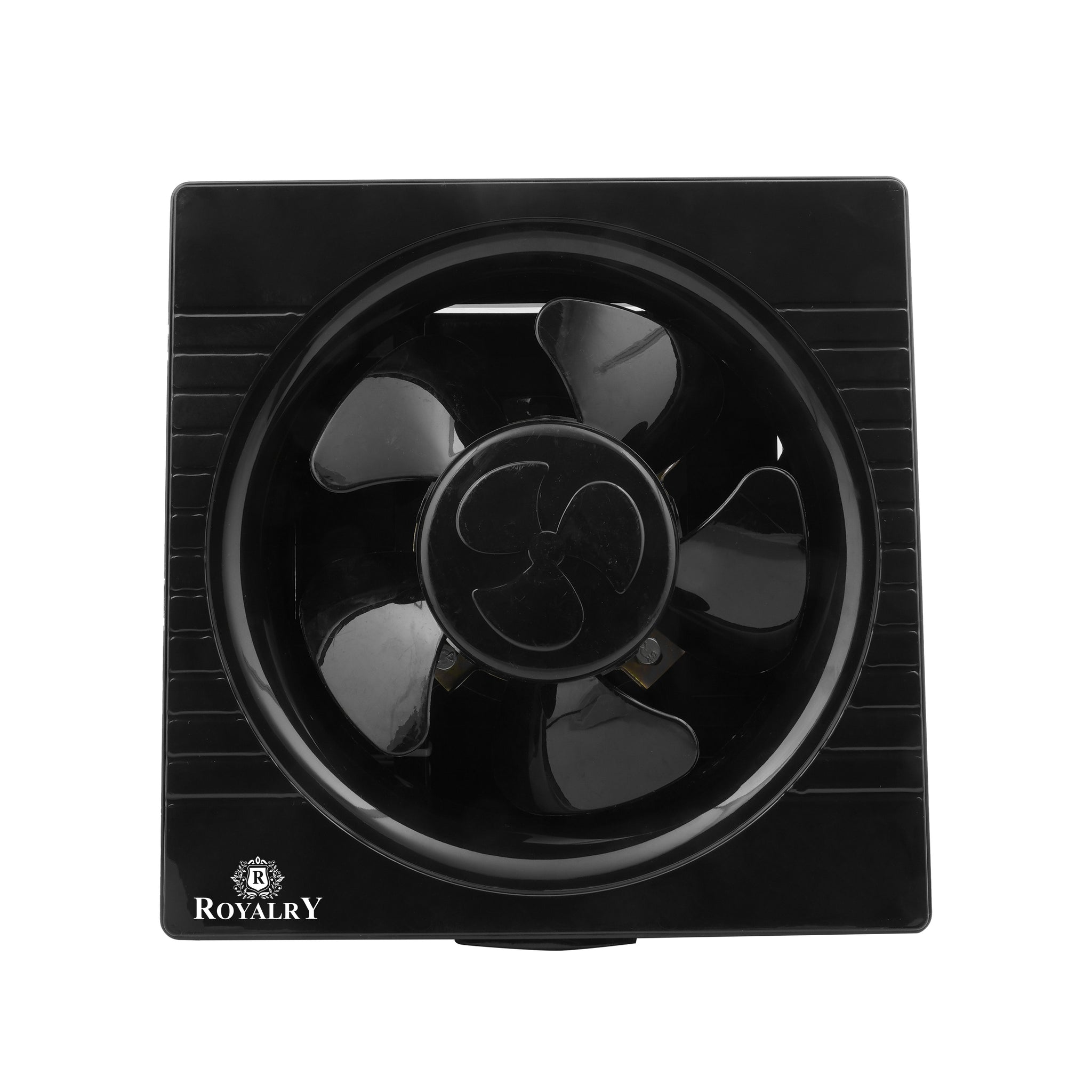 Royalry 8-Inch Premium Black Ventilation Fan – Powerful High-Speed Copper Motor, Silent Operation, Stylish Matte Finish for Kitchens, Bathrooms & Offices