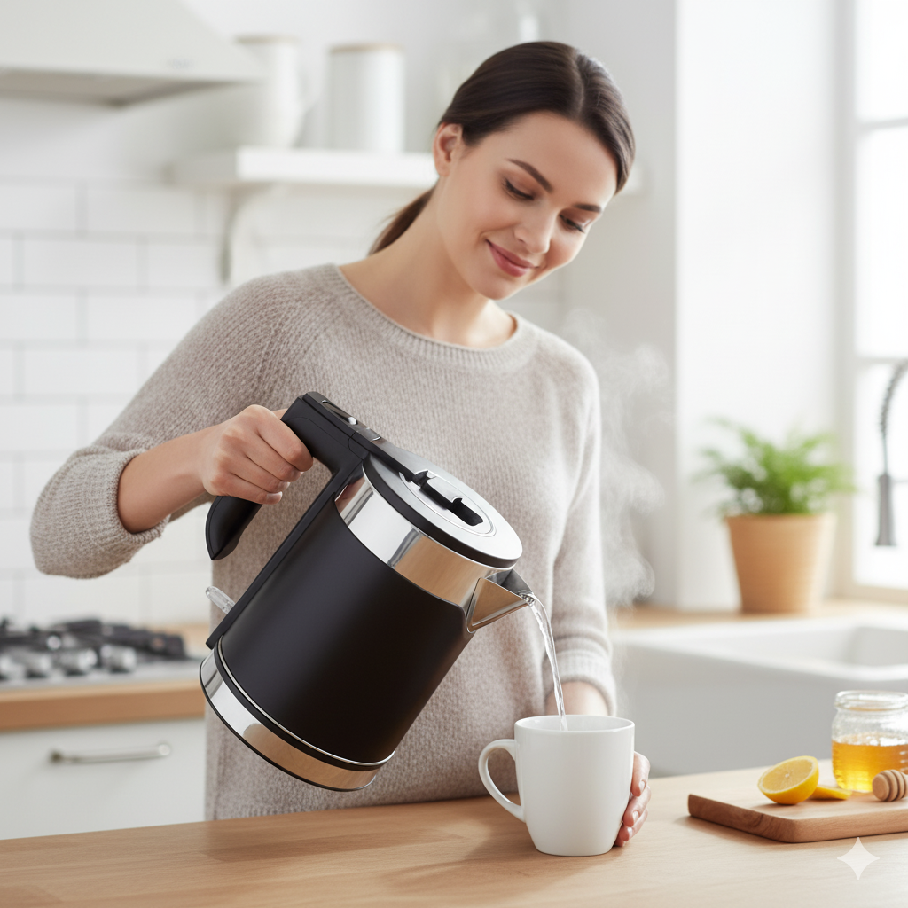 Royalry 1.8L Electric Kettle – Compact, Fast Boil with Auto Shut-Off