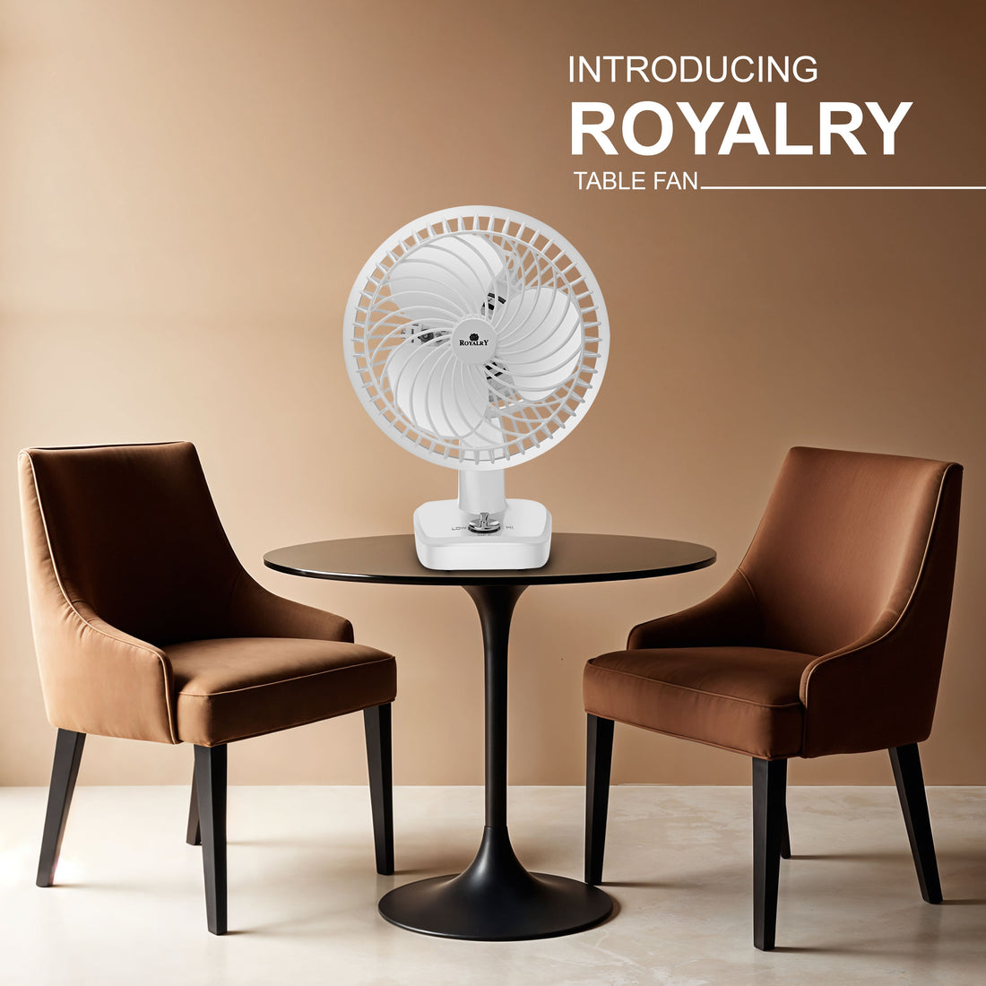 Royalry 9-Inch Wall Cum Table Fan – Dual Mount Design, High-Speed Copper Motor, Adjustable Tilt, Low Power Consumption – Perfect for Home & Office Cooling